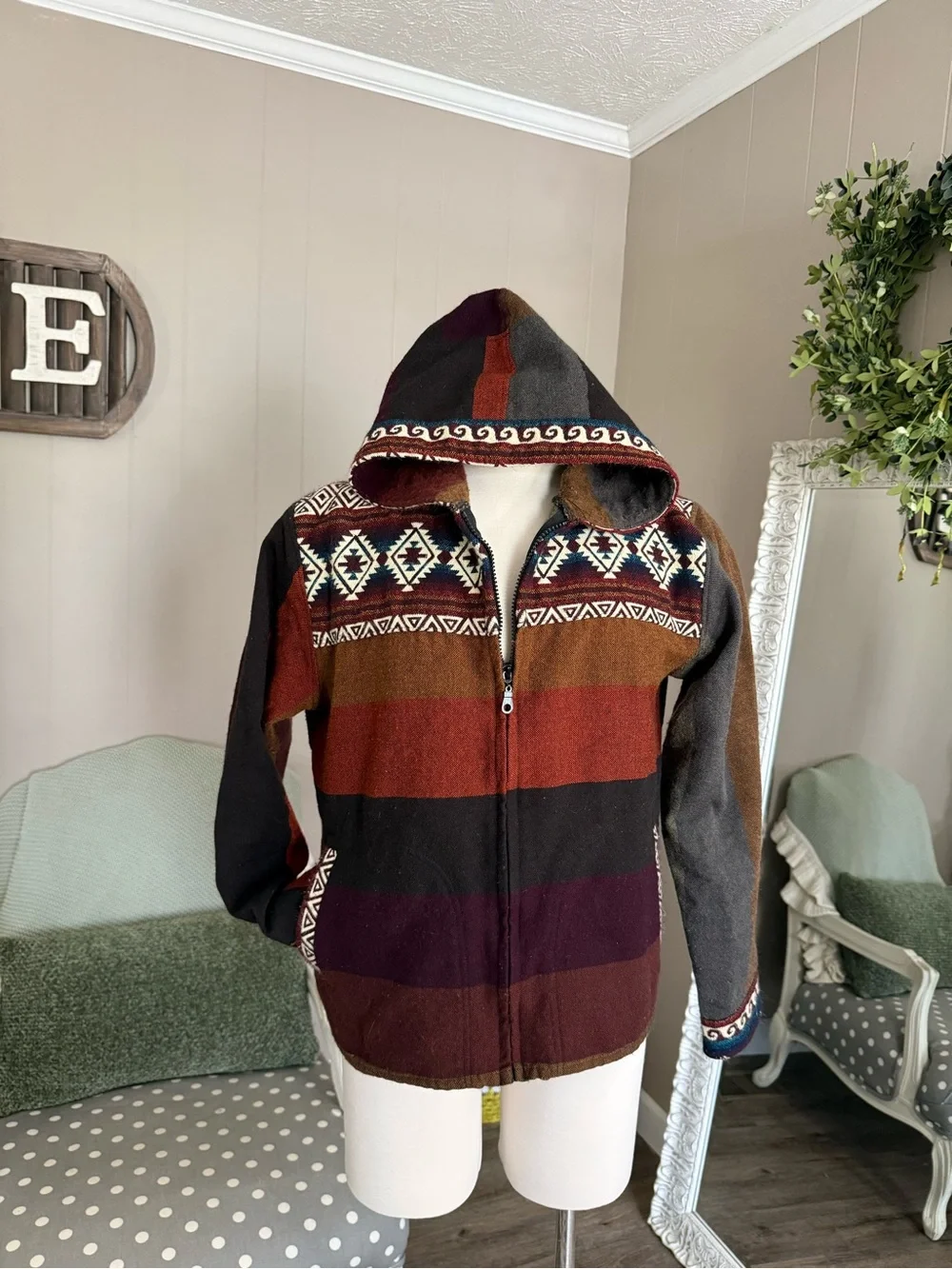 Native Sun • Wool/Cotton Full Zip Hoodie Jacket